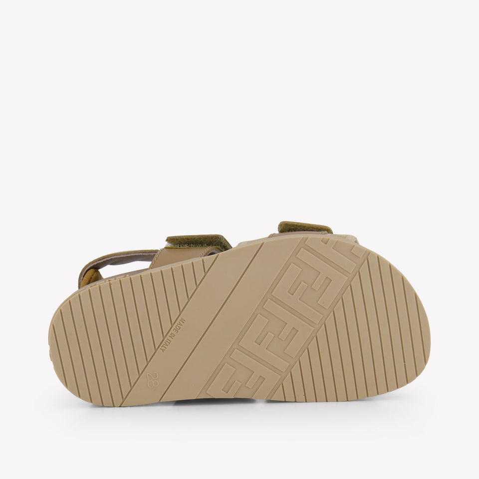 Fendi Unisex Sandalen In Beige
