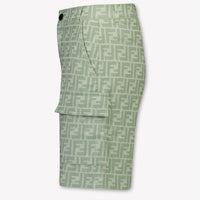 Fendi Kids Boys Pants In Light Green