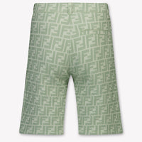 Fendi Kids Boys Pants In Light Green