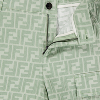 Fendi Kids Boys Pants In Light Green