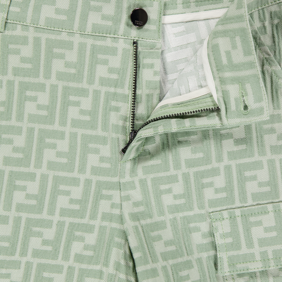 Fendi Kids Boys Pants In Light Green
