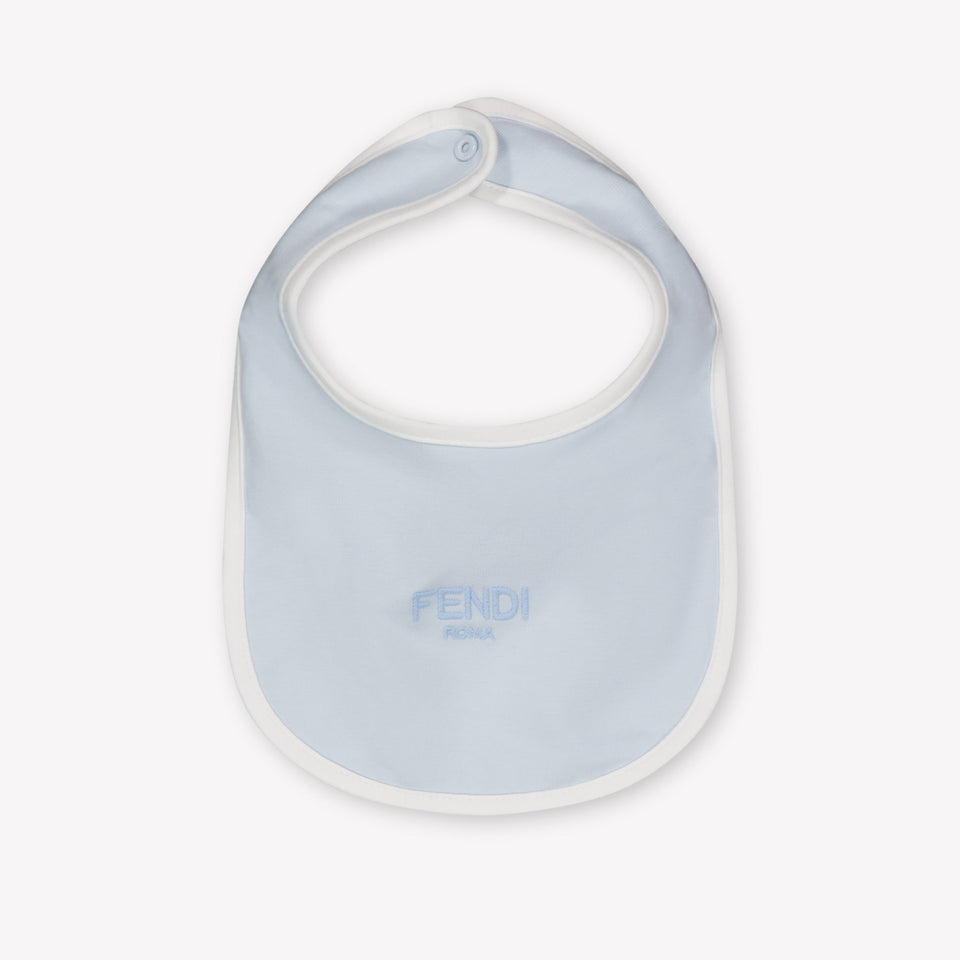 Fendi Baby Unisex Playsuit In Light Blue