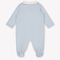 Fendi Baby Unisex Playsuit In Light Blue