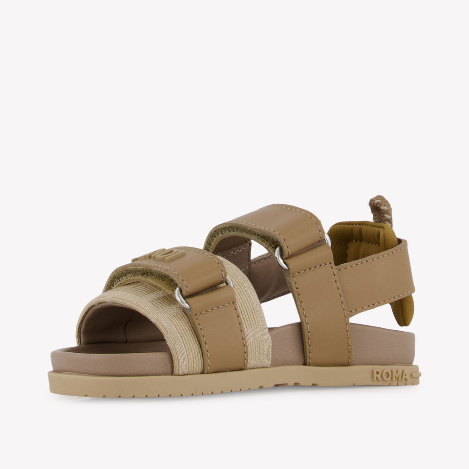 Fendi Unisex Sandals In Beige