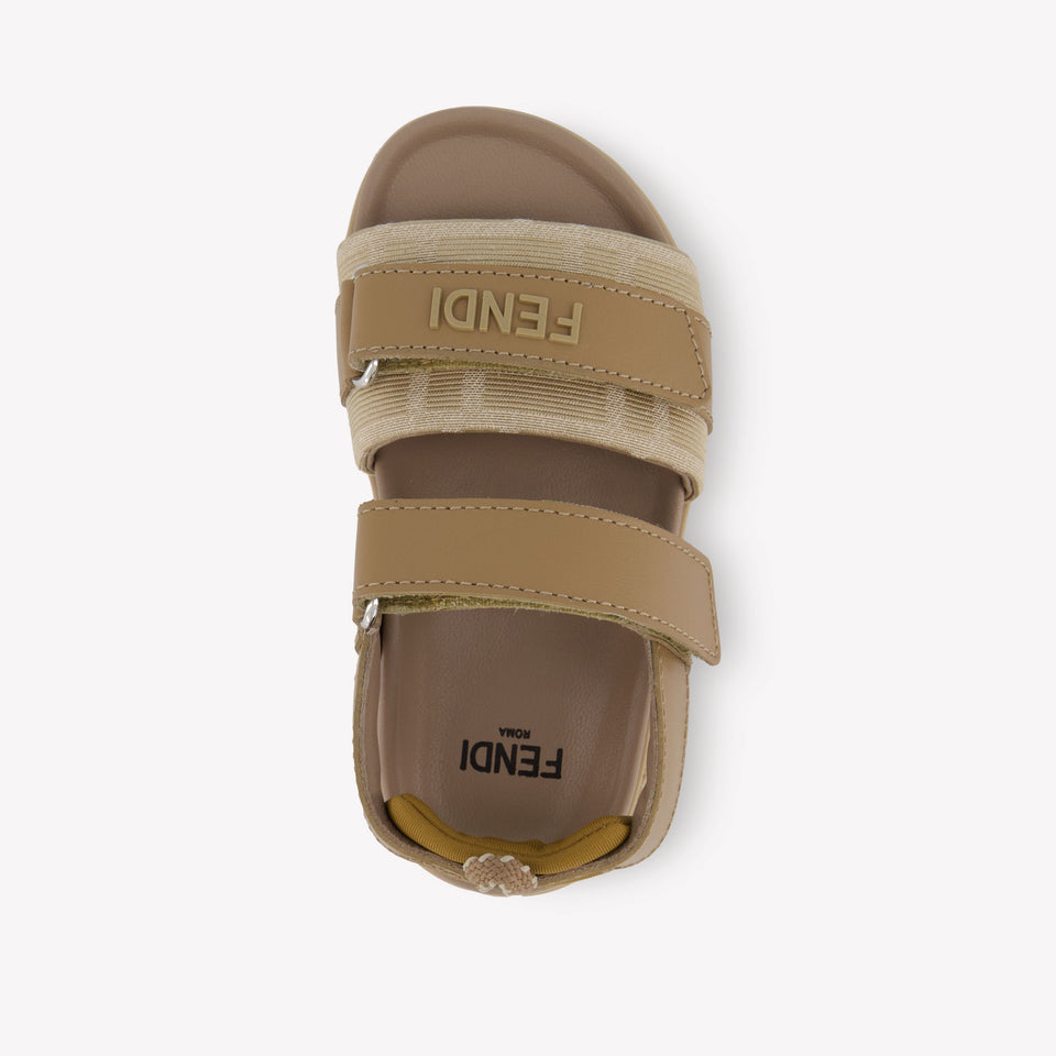 Fendi Unisex Sandals In Beige
