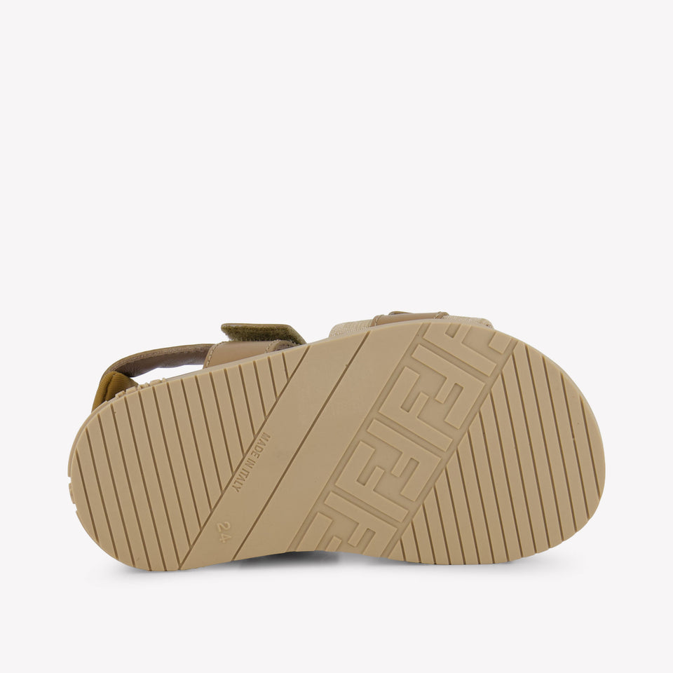 Fendi Unisex Sandals In Beige