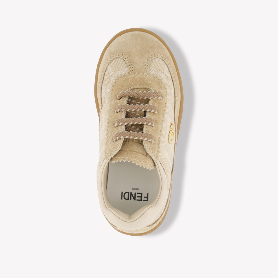Fendi Unisex Sneakers In Beige