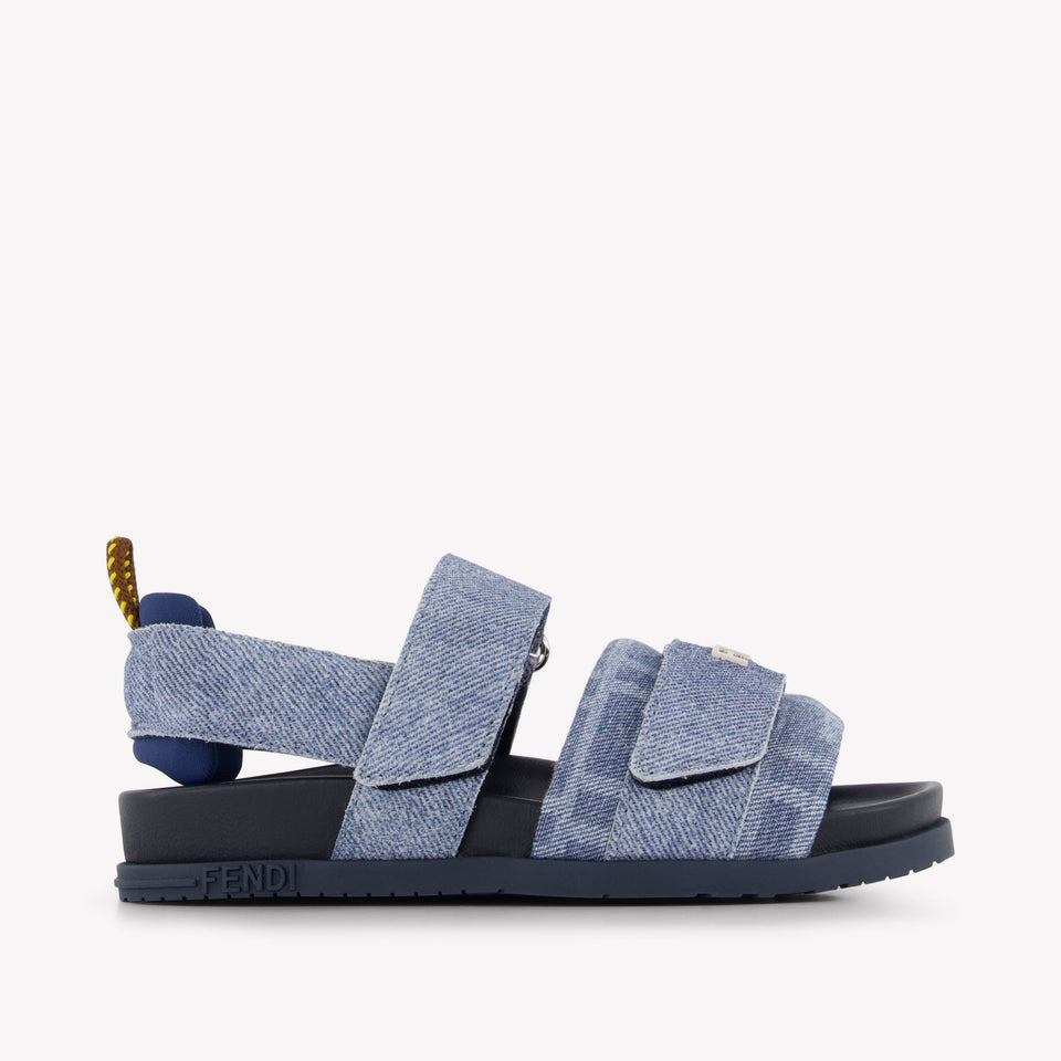 Fendi Unisex Sandalen In Blauw