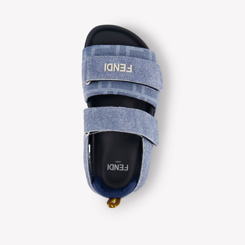 Fendi Unisex Sandalen In Blauw