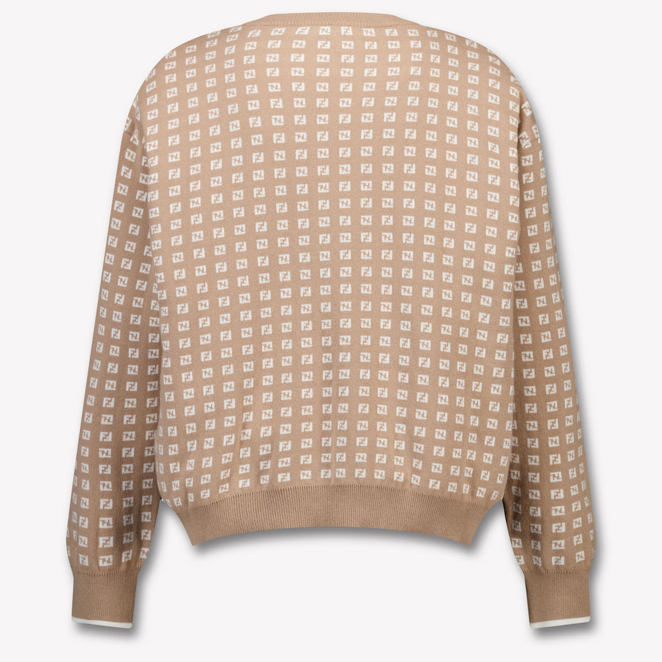 Fendi Kids Boys Sweater In Beige