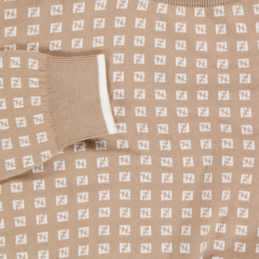 Fendi Kids Boys Sweater In Beige