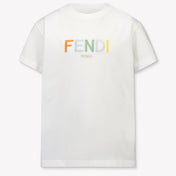 Fendi Kinder Unisex T-Shirt In Wit