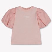 Fendi Baby Meisjes T-Shirt In Licht Roze