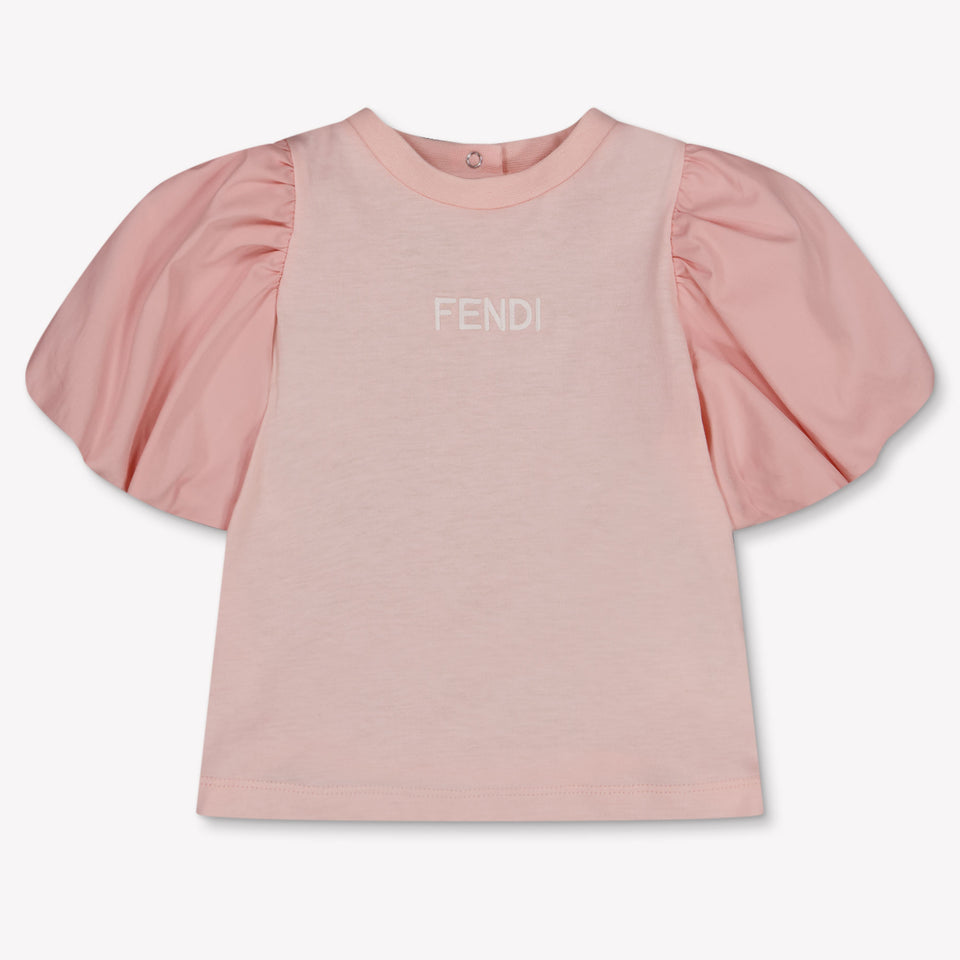 Fendi Baby Meisjes T-Shirt In Licht Roze