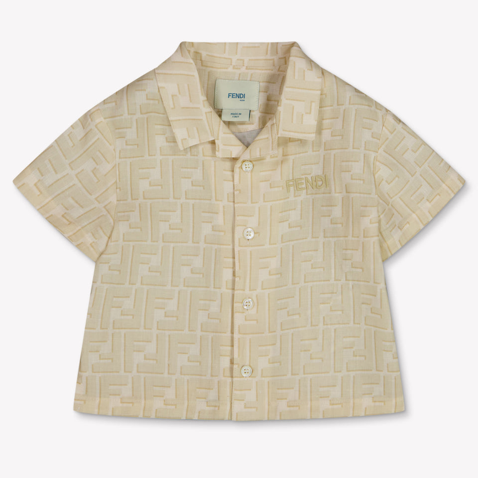 Fendi Baby Boys Blouse In Light Beige