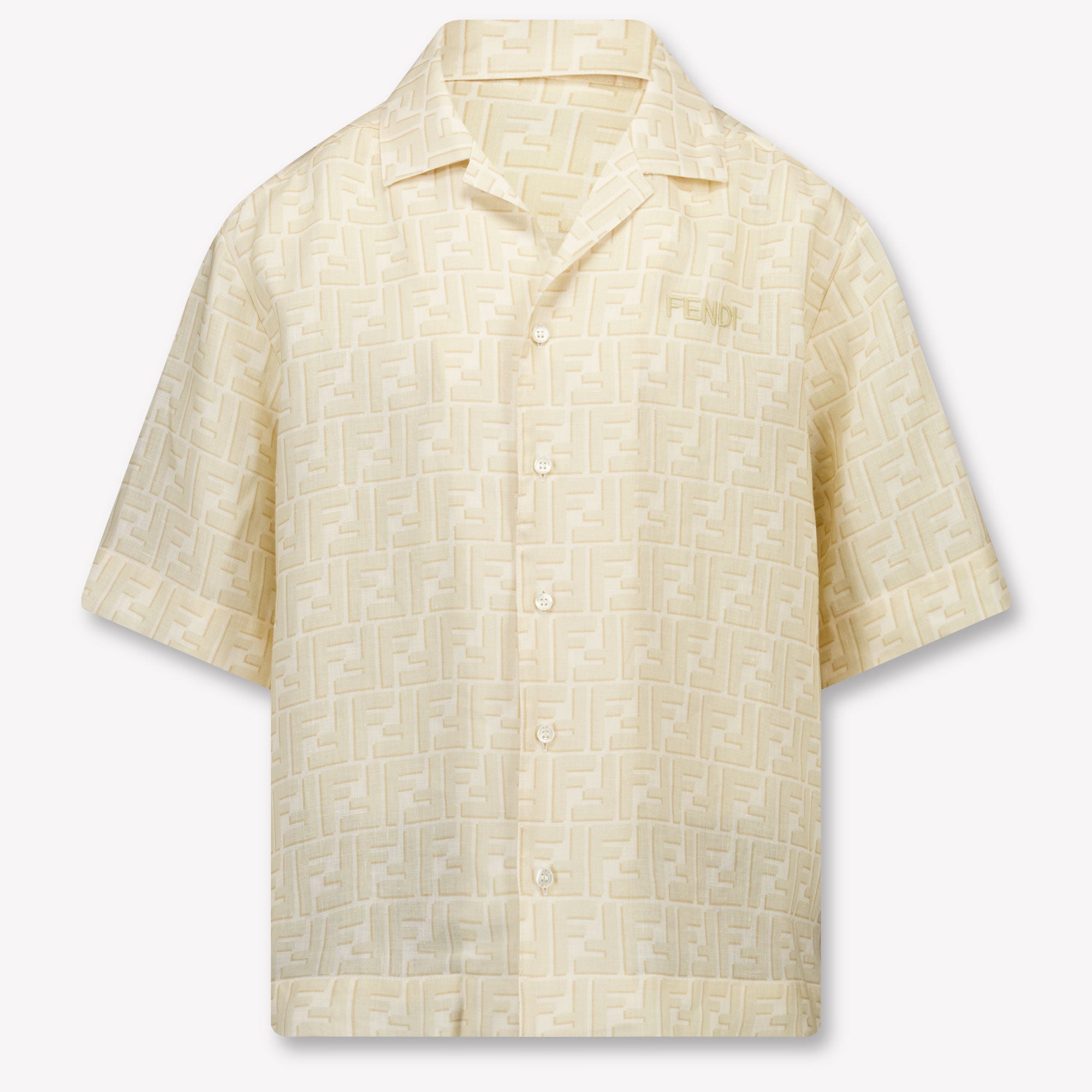 Fendi Kinder Jongens Blouse In Licht Beige