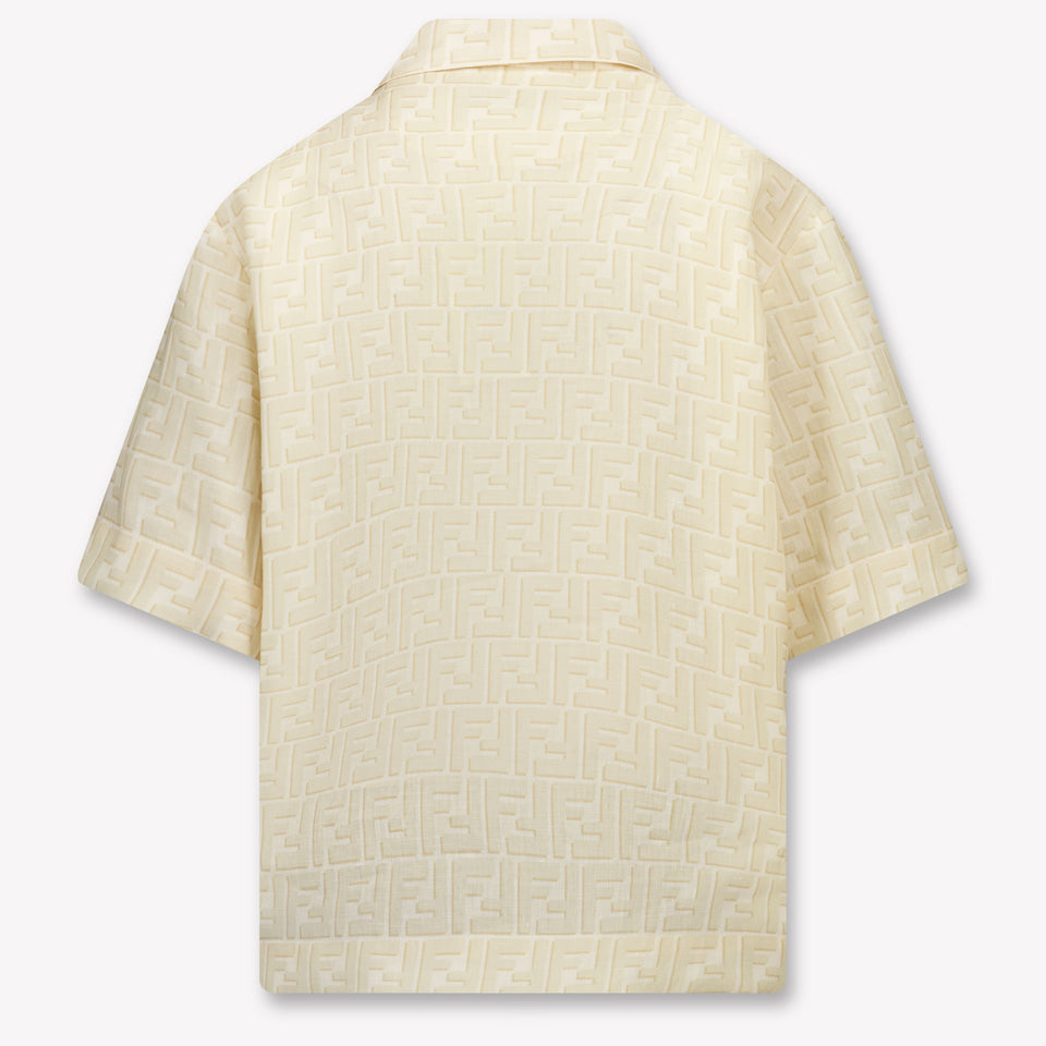 Fendi Kids Boys Blouse In Light Beige