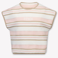 Fendi Kids Girls T-Shirt In Light Pink