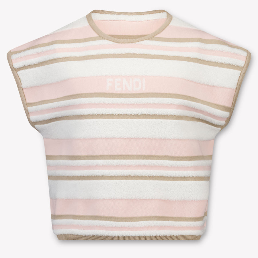 Fendi Kids Girls T-Shirt In Light Pink