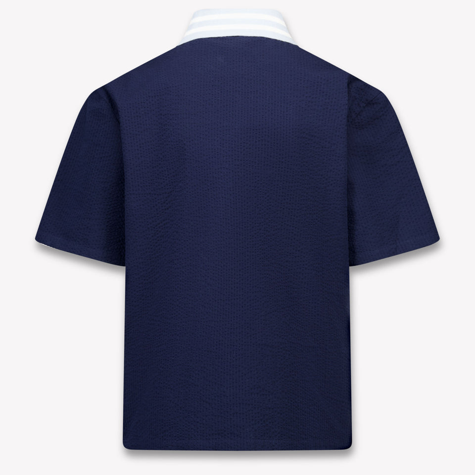 Fendi Kids Boys Polo In Navy
