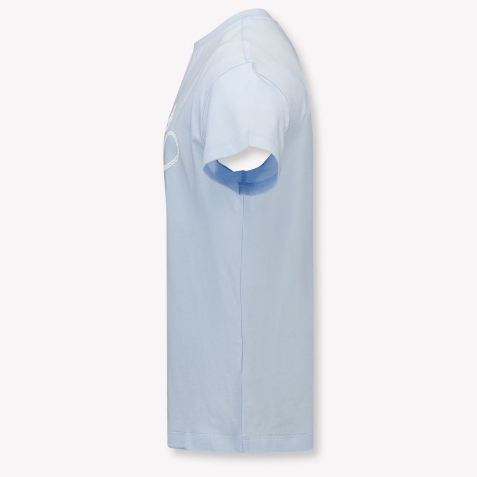 Fendi Kids Boys T-Shirt In Light Blue