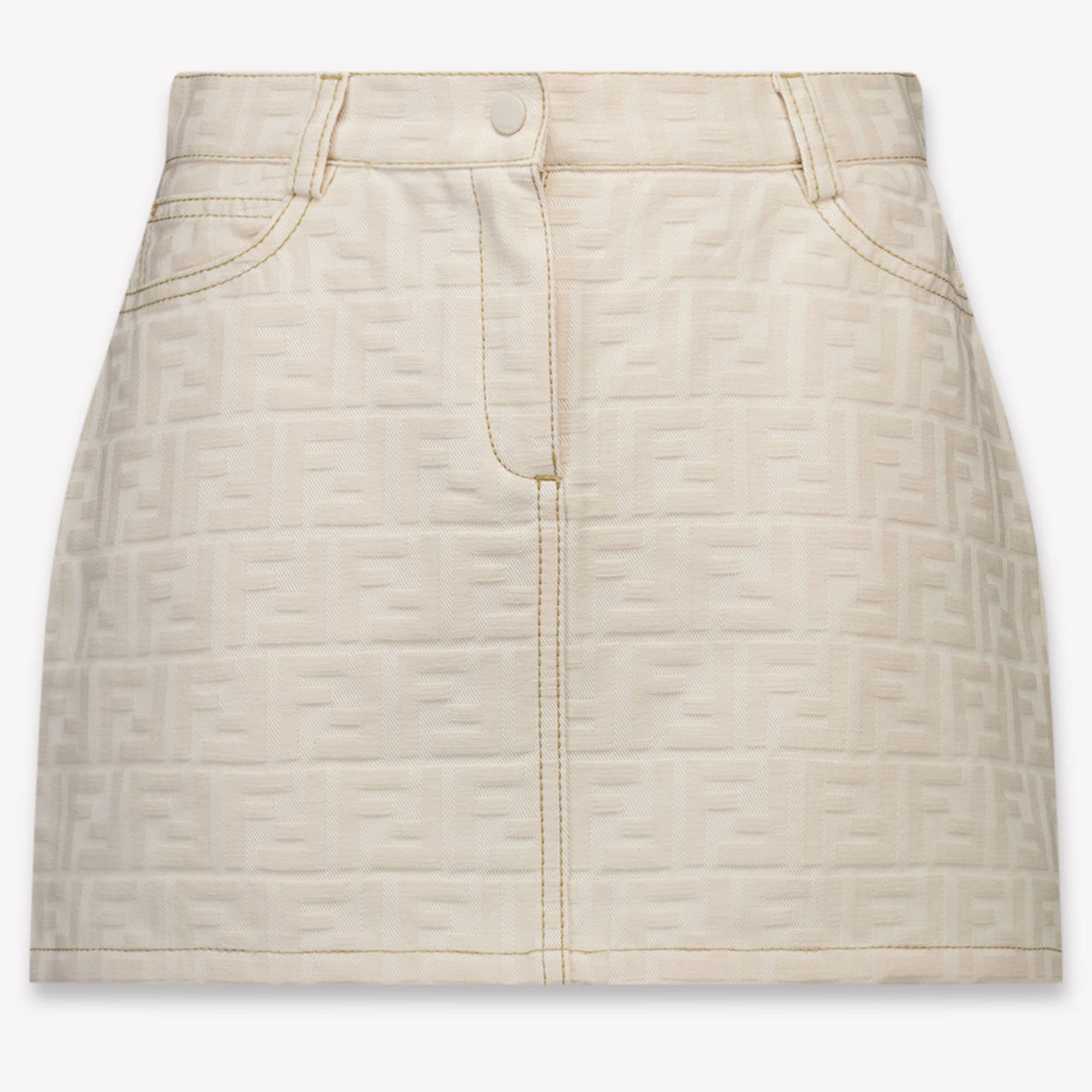 Fendi Kids Girls Skirt In Light Beige