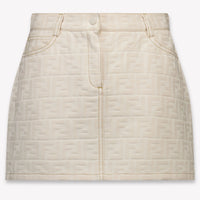 Fendi Kids Girls Skirt In Light Beige