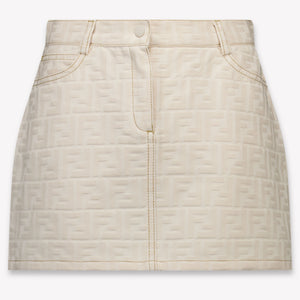 Fendi Kids Girls Skirt In Light Beige