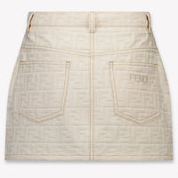 Fendi Kids Girls Skirt In Light Beige