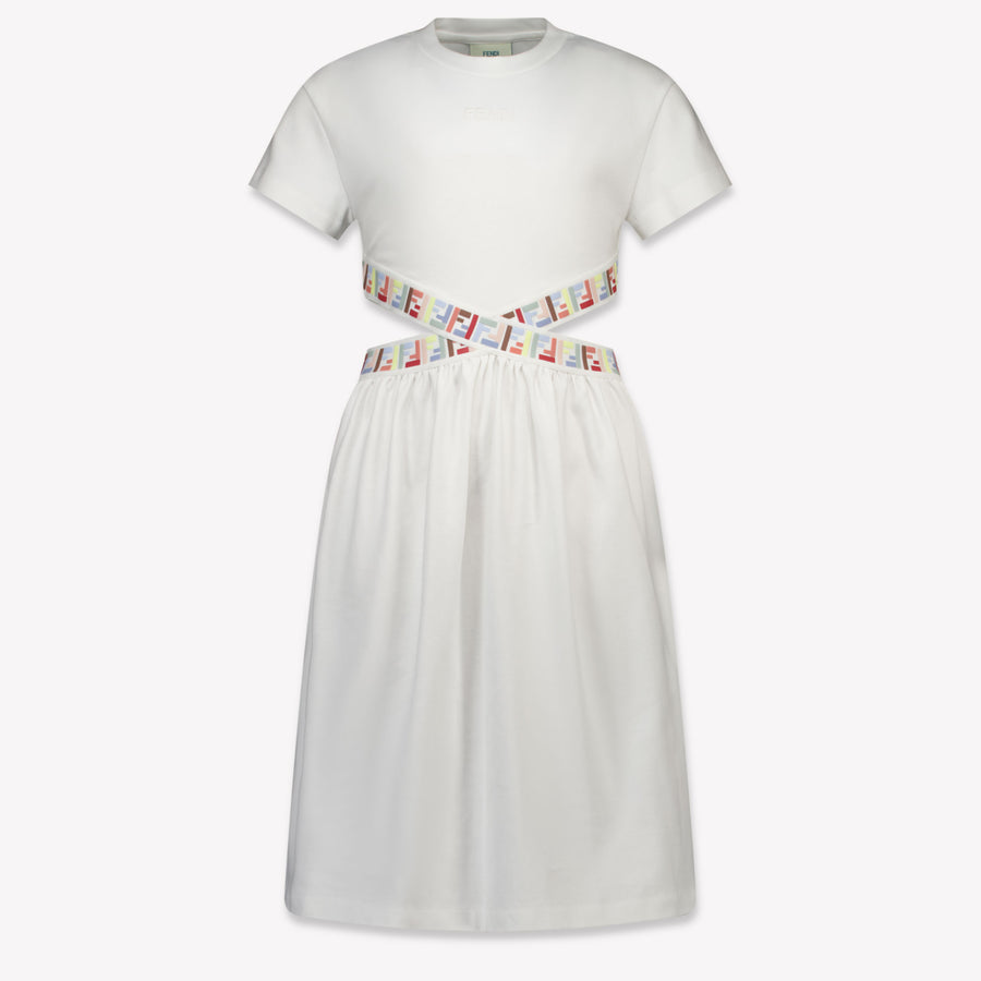 Fendi Kinder Meisjes Jurk In Wit