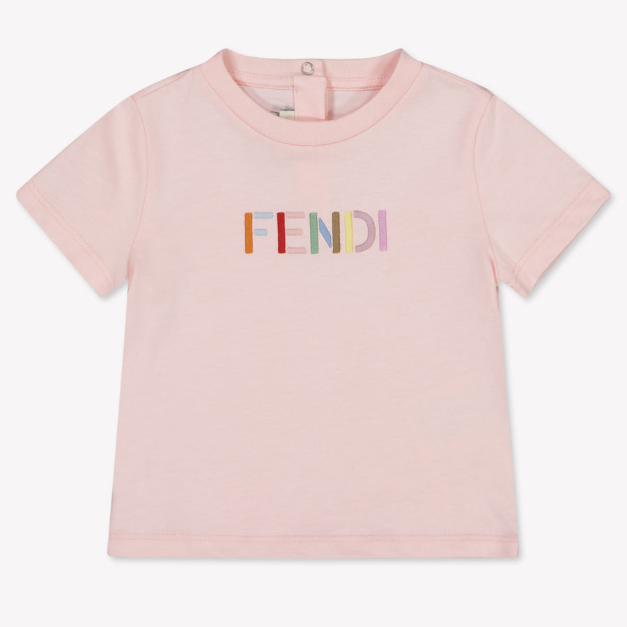 Fendi Baby Girls T-Shirt in Light Pink