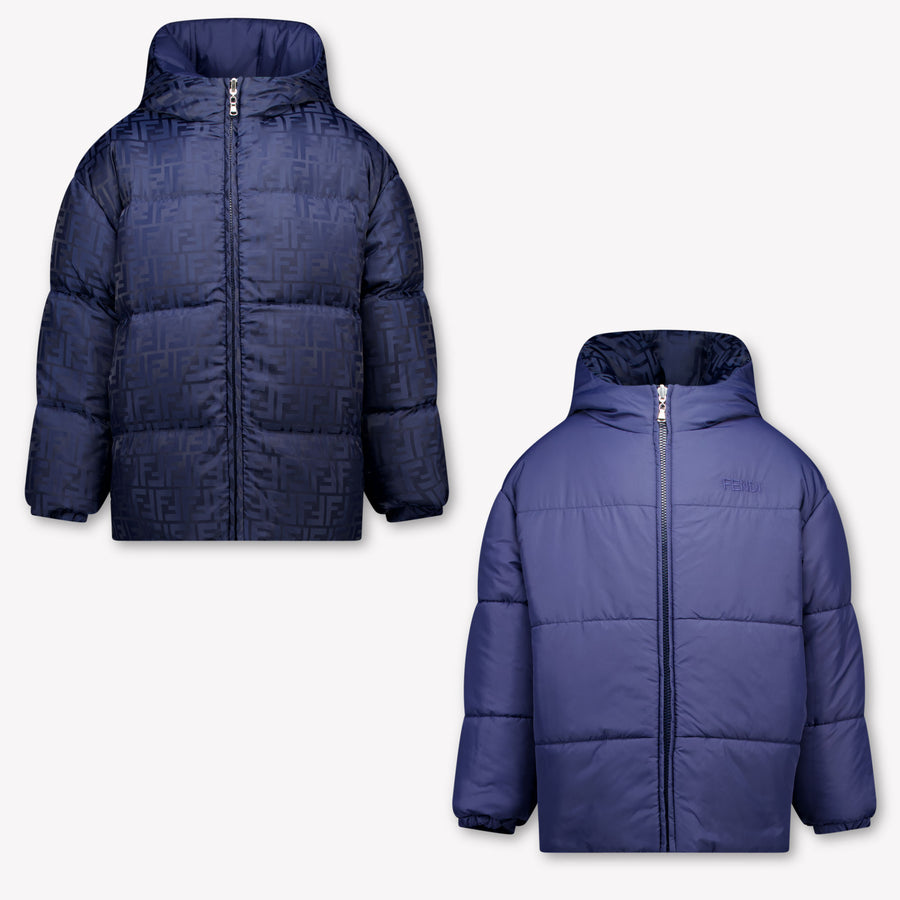 Fendi Kids Boys Winter coat In Navy
