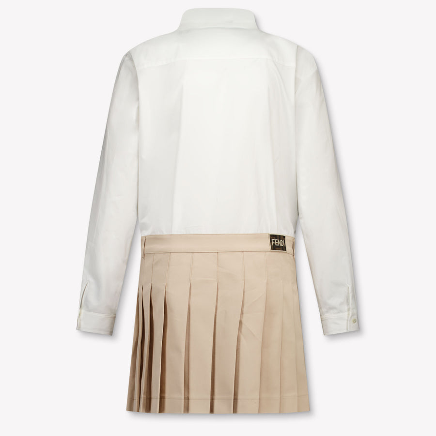Fendi Kinder Meisjes Jurk In Beige