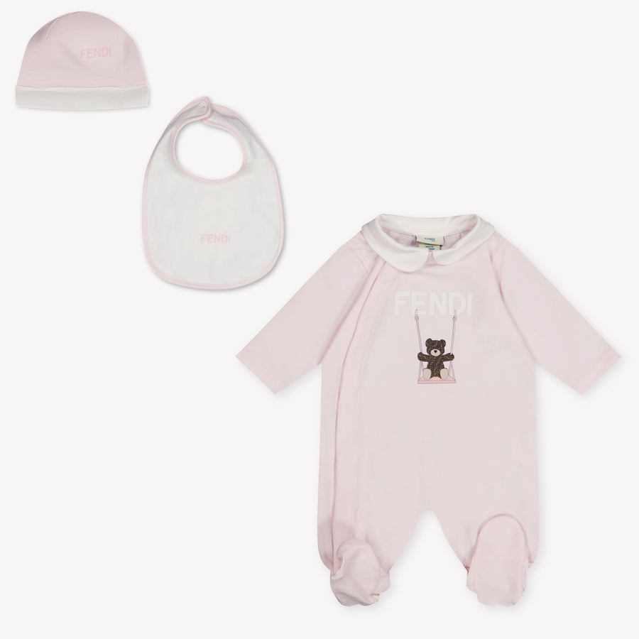 Fendi Baby Girls Romper in Light Pink