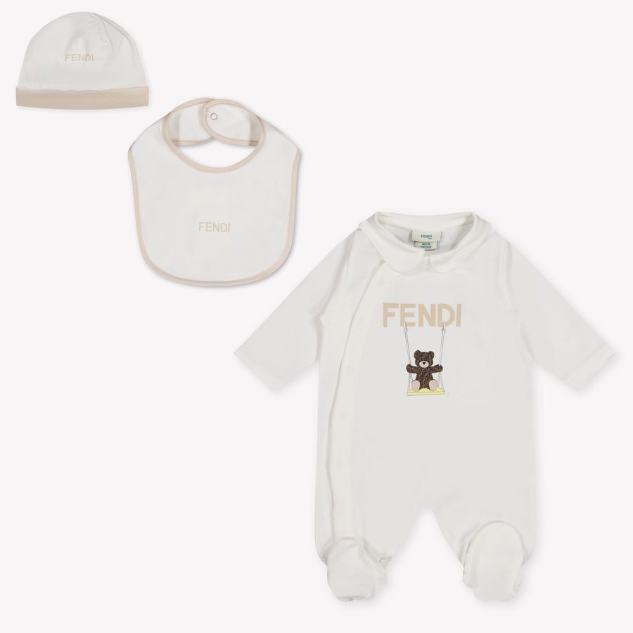 Fendi Baby Unisex Romper in White