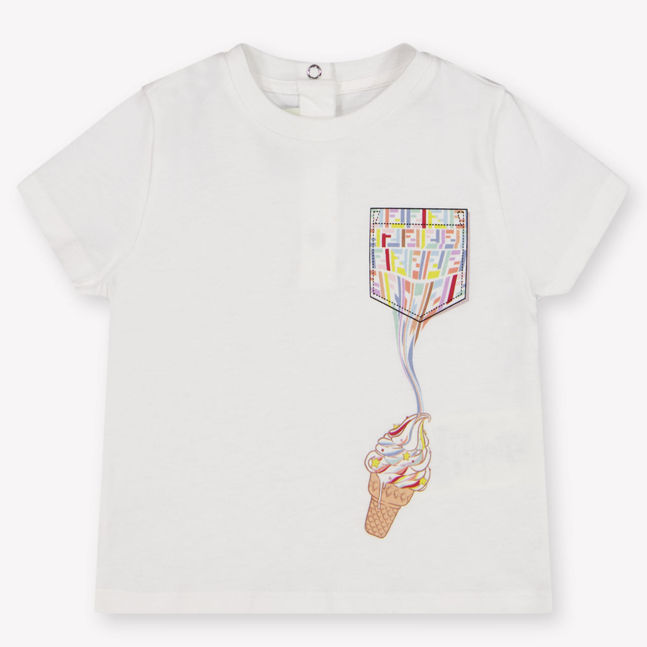Fendi Baby Unisex T-Shirt In White