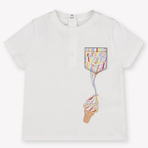 Fendi Baby Unisex T-Shirt In White