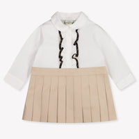 Fendi Baby Boys Dress In Beige