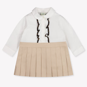 Fendi Baby Boys Dress In Beige