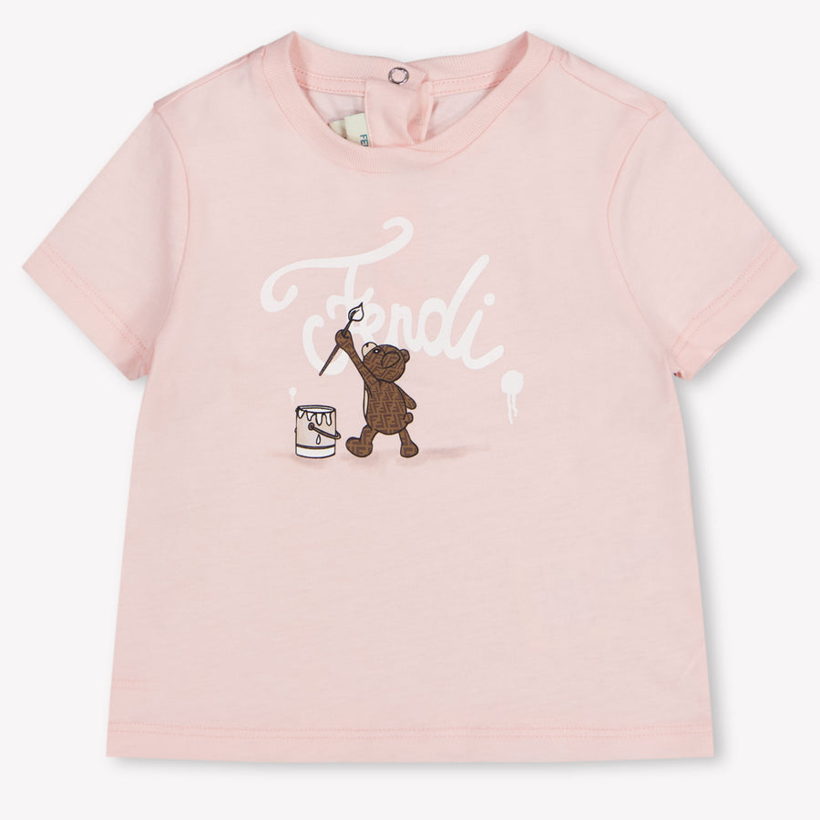 Fendi Baby Girls T-Shirt in Light Pink