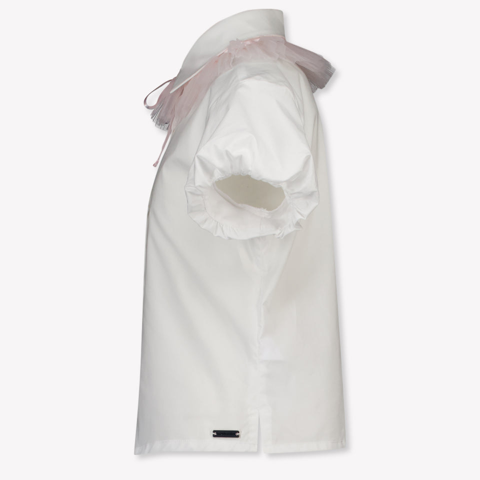 MonnaLisa Kinder Meisjes Blouse In Wit