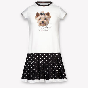 MonnaLisa Kinder Meisjes Jurk In Wit