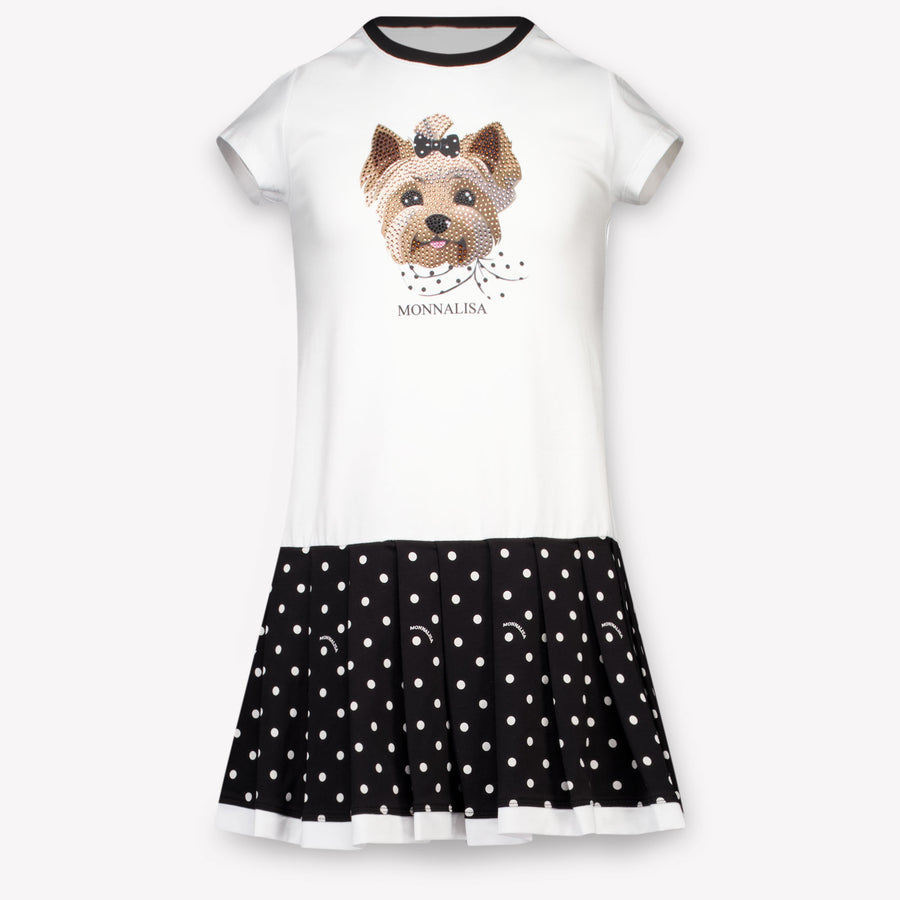MonnaLisa Kinder Meisjes Jurk In Wit