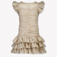 MonnaLisa Kids Girls Dress In Beige
