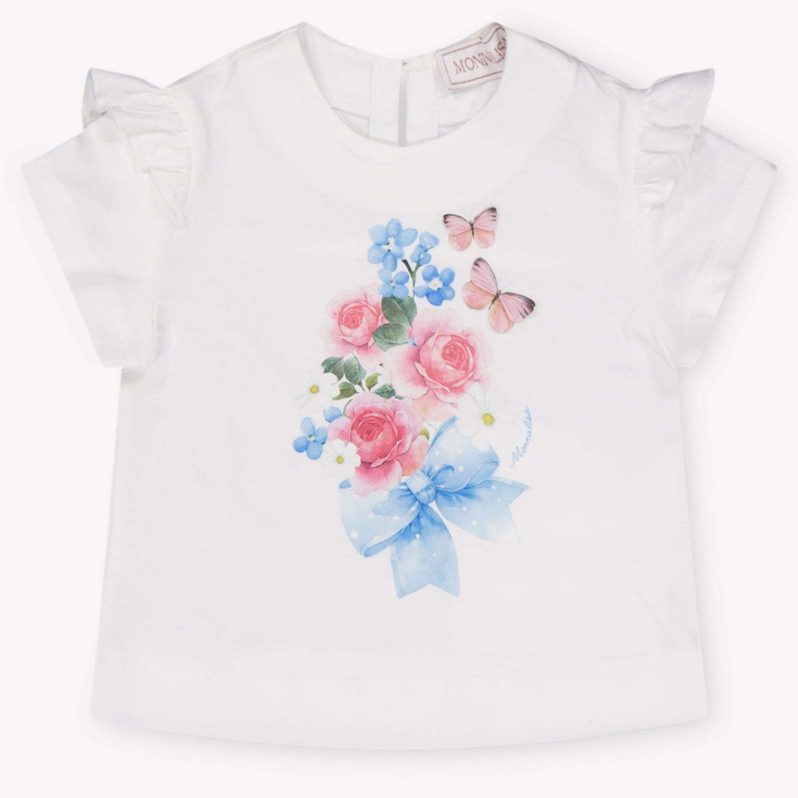 MonnaLisa Baby Meisjes T-Shirt In Wit