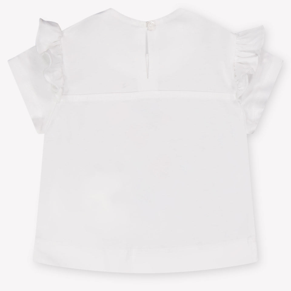 MonnaLisa Baby Meisjes T-Shirt In Wit