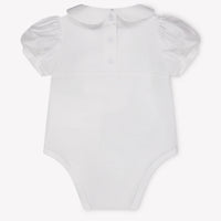 MonnaLisa Baby Girls Romper In White