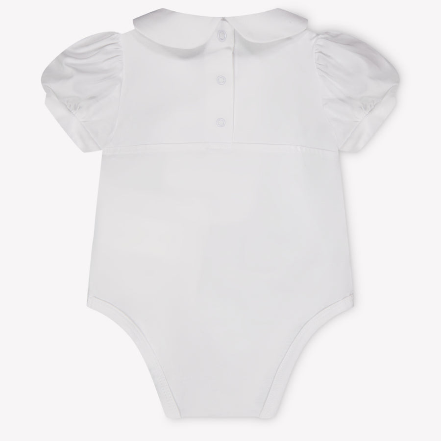 MonnaLisa Baby Girls Romper In White