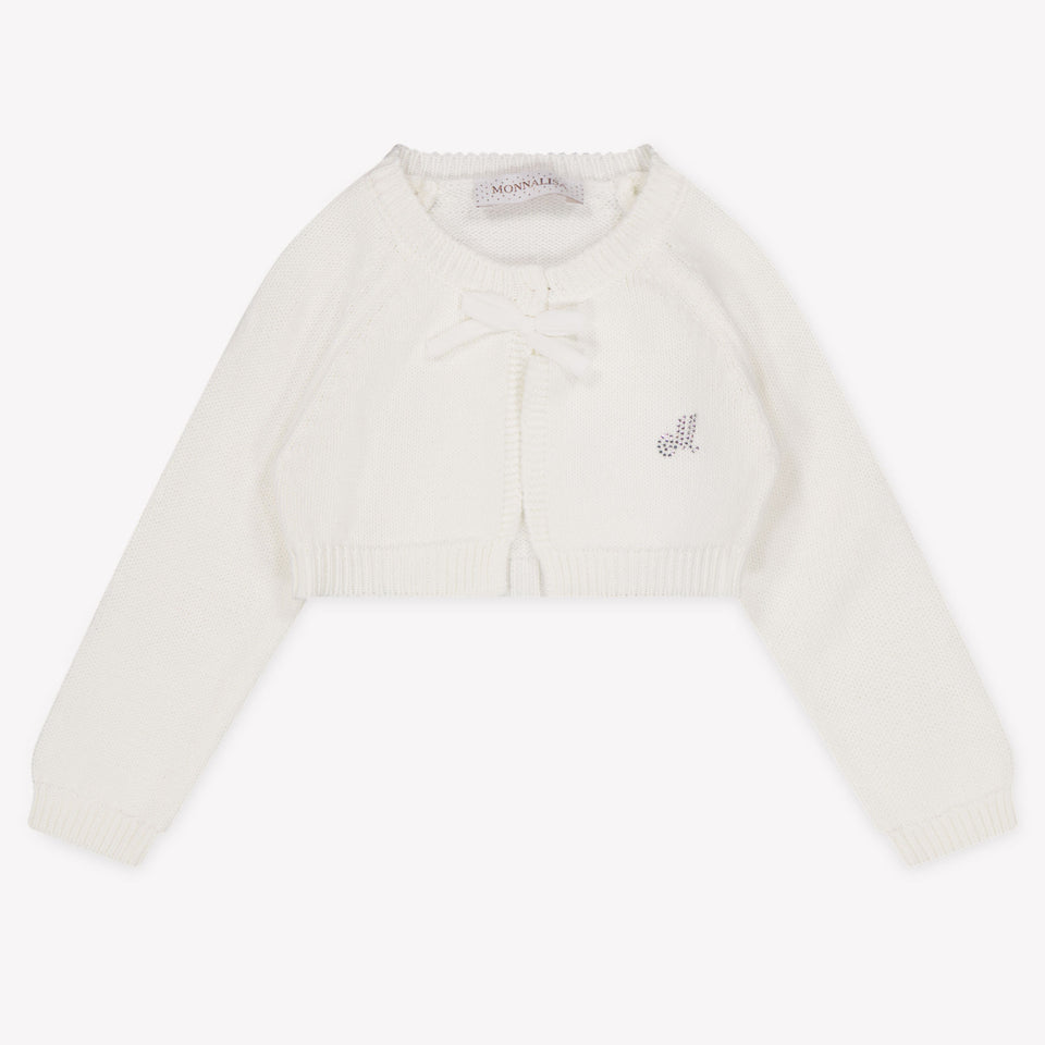 MonnaLisa Baby Girls Cardigan In White