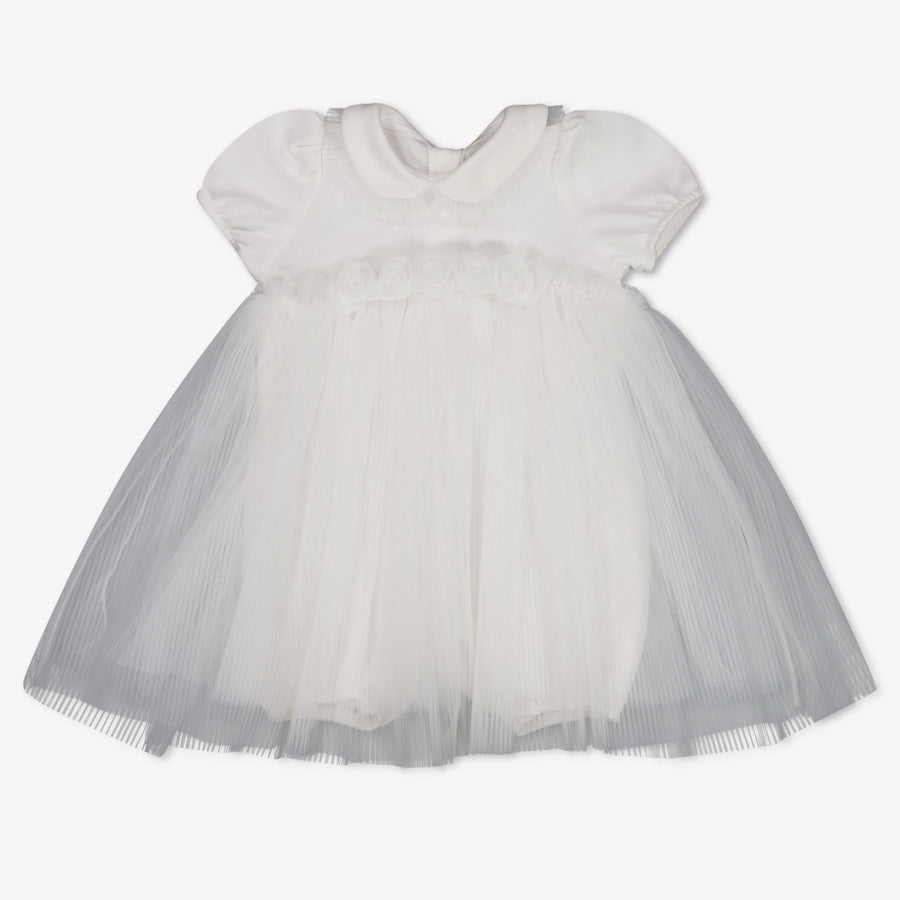 MonnaLisa Baby Girls Romper in White